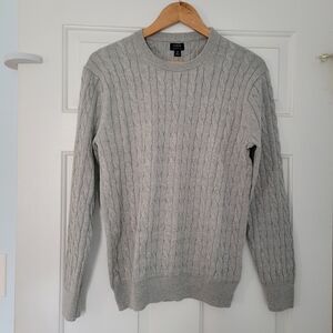 J. Crew Men's Gray Cable Knit Sweater